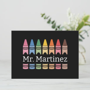 Convites Professor de Giz de Cera Personalizado Nome Fofo V