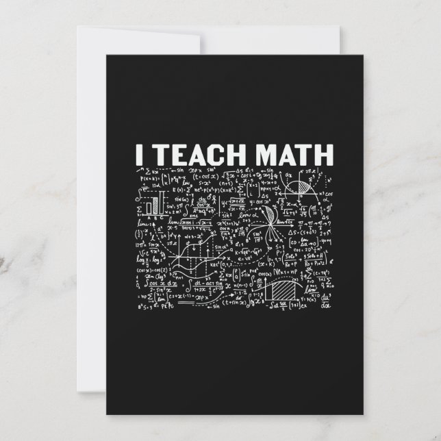 Convites Professor de Matemática Eu Ensino Matemática (Frente)