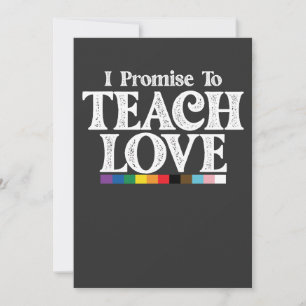 Convites Professor de Orgulho LGBT Eu Prometo Ensinar Gay d