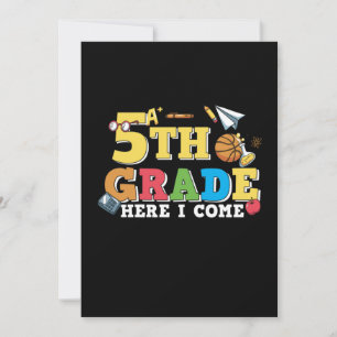 Convites Professor do 5º ano Aqui vou eu para o 5º ano