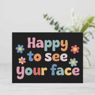 Convites Professor Feliz em Ver Seu Rosto de Volta às Aulas