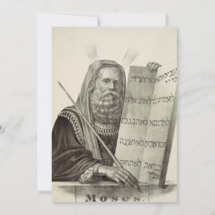 Convites Profeta Moisés com os comprimidos da lei