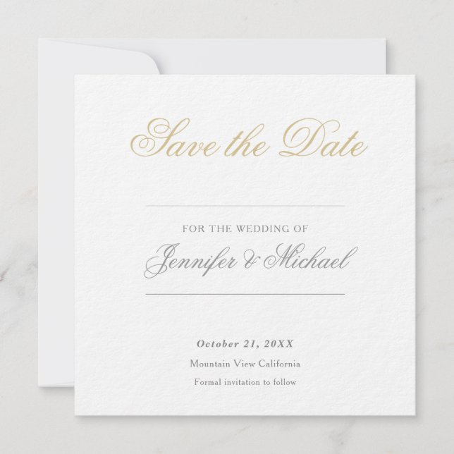 Convites Profissional Minimalista de Casamento (Frente)