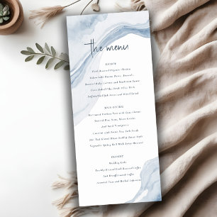 Convites Programa abstrato Blue Coastal Beach Weding