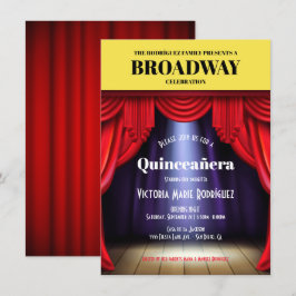 Convites Programa Broadway Birthday Quinceañera
