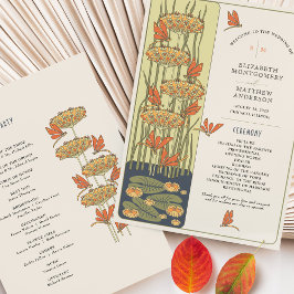 Convites Programa Casamento Art Nouveau Dragonflies