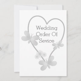 Convites Programa Casamento Borboletas do Coração Silver
