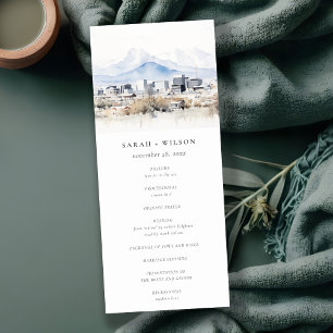 Convites Programa Casamento de Aquarelas de Salt Lake City 