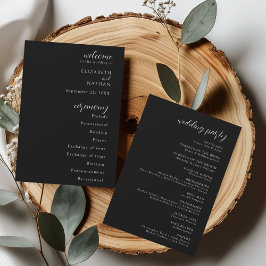 Convites Programa Casamento Elegante Moderno