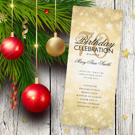 Convites Programa de Aniversário do 70 de inverno Dourado W