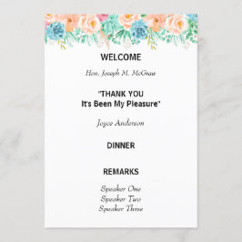 Convites Programa de Aposentadoria Floral Verde e Peach
