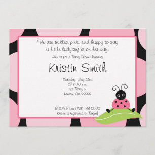 Convites programa de bebê Somos cor-de-rosa, e felizes por