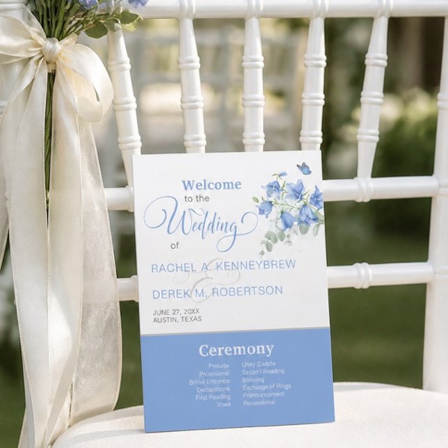 Convites Programa de Casamento Campainha Azul (Criador carregado)