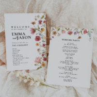 Programa de Casamento com Flores Silvestres