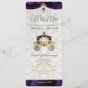 Convites Programa de Casamento Conto de Fadas Real