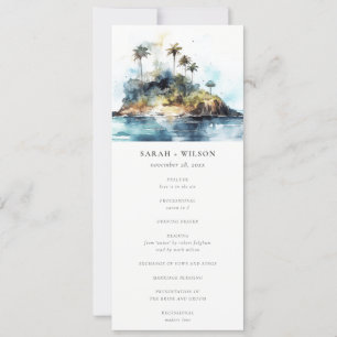 Convites Programa de Casamento da Ilha de Palmeiras Chic Se