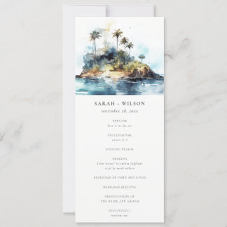 Convites Programa de Casamento da Ilha de Palmeiras Chic Se