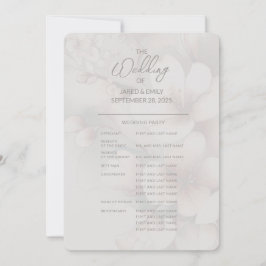 Convites Programa de Casamento de Cheios Cherry Blossom