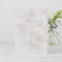 Convites Programa de Casamento de Cheios Cherry Blossom