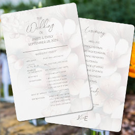 Convites Programa de Casamento de Cheios Cherry Blossom