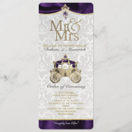 Convites Programa de Casamento de Conto de Fadas Real