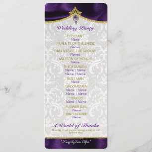 Convites Programa de Casamento de Conto de Fadas Real