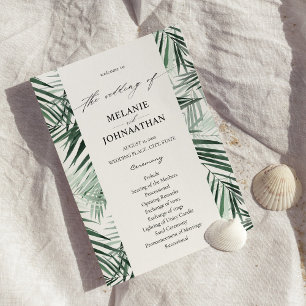 Convites Programa de Casamento de Palmeiras Tropicais