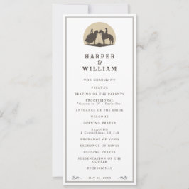 Convites Programa de casamento do casal Cowboy