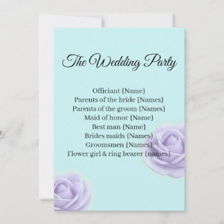 Convites Programa de Casamento Elegante e Guia da Festa de