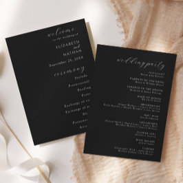 Convites Programa de Casamento Formal de Gravata Preta Mode
