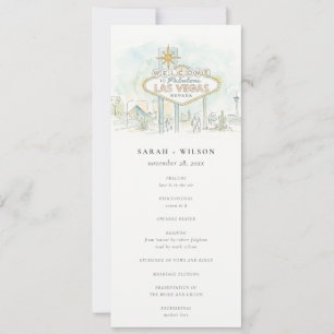 Convites Programa de Casamento Paisagem Las Vegas Nevada