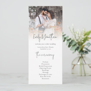 Convites Programa de Casamento por Sobreposição de Fotos Mo