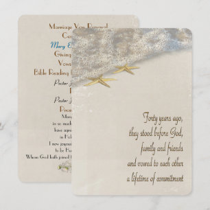 Convites Programa de Casamento Renovável de Vow