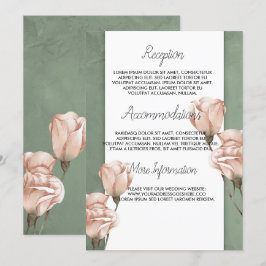 Convites programa de casamento Trendy Greenery