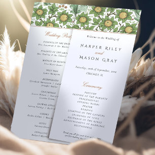 Convites Programa de Cerimônia de Casamento Inspirado na Na