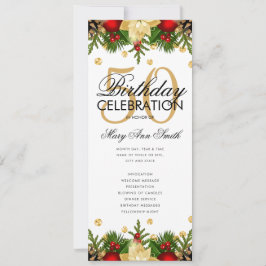 Convites Programa de Festa de aniversário 50 Feriados Doura