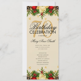 Convites Programa de Festa de aniversário de 70 de Férias D