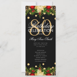 Convites Programa de Festa de aniversário de 80 de Férias D