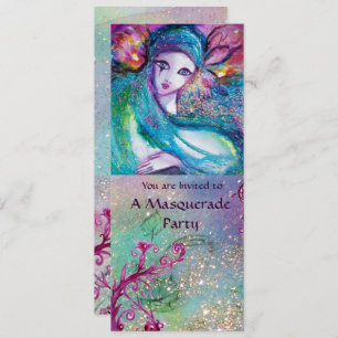 Convites Programa de Mascarada Elegante de MÁSCARA AZUL