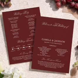 Convites Programa de Sapato Raso para Casamento Dramático O