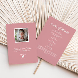 Convites Programa de Serviço ou Ordem Memorial de Bebê de P