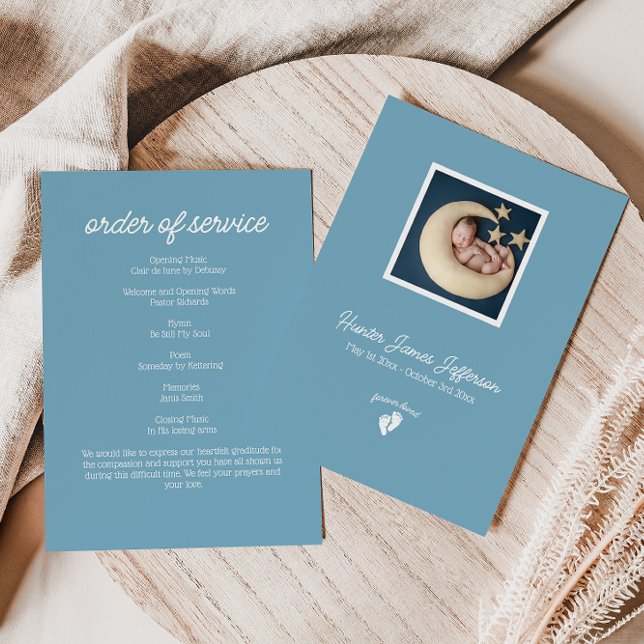 Convites Programa de Serviço ou Ordem Memorial de Bebê de P (Criador carregado)
