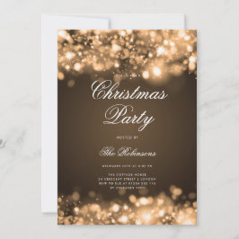 Convites Programa e Menu de Douradas Luzes de Natal Convida
