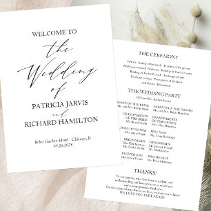Convites Programa Elegante Minimalista De Casamento Negro E