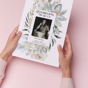 Convites Programa Eucalyptus Frame Memorial Order