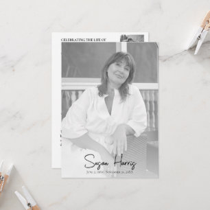 Convites Programa Funeral de Celebração Moderna da Vida