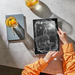 Convites Programa Funeral de Foto Botânica Branca