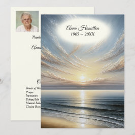 Convites Programa Funeral Ocean Sunrise