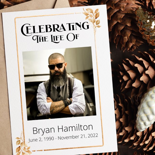 Convites Programa "Greenery Border Memorial Order Of Servic (Criador carregado)