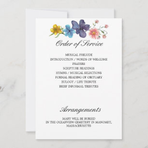 Convites Programa Memorial de Flores Selvagens 3 e 4